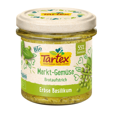 Tartex Brotaufstrich Tartex Markt-Gemüse Erbse Basilikum