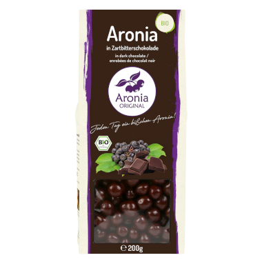 Aronia ORIGINAL Naturprodukte Bio Aroniabeeren in Zartbitter Schokolade