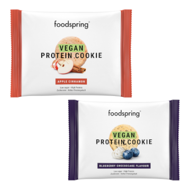 foodspring Vegan Protein Cookie - Apfel Zimt oder Blueberry Cheesecake