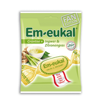 EM-EUKAL Grüntee-Ingwer-Zitronengras Bonbons
