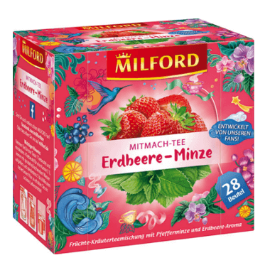 MILFORD Mitmach-Tee Erdbeere-Minze