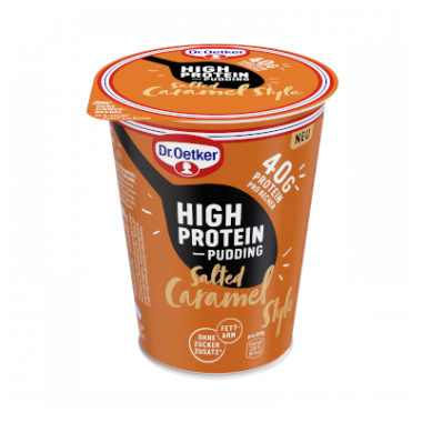 High Protein Pudding Salted Caramel Style