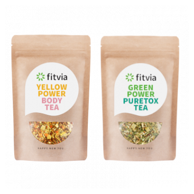 Fitvia Green Power Puretox und Yellow Power Body Tea