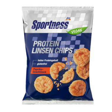 Sportness Protein Linsen Chips, Paprika-Geschmack