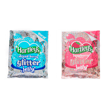 Hartley's Glitter Jelly - Mixed Berry + Raspberry flavours