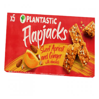 Plantastic Sweet Apricot & Ginger Flapjacks with almonds