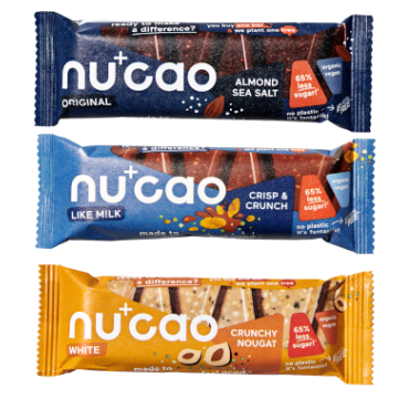 nucao Chocolate Crunchy Nougat, Almond Sea Salt, Crisp & Crunch