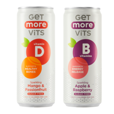 Mango & Passionfruit Vitamin D drink, Apple & Raspberry B Vits drink