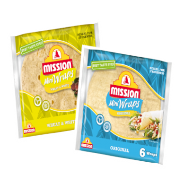 Mission Original Mini Wraps, Mission Wheat & White Mini Wraps