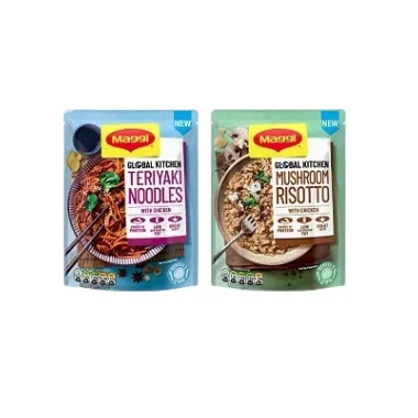 Teriyaki Noodles with Chicken & Mushroom Risotto with Chicken