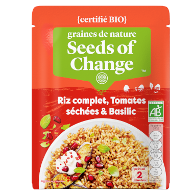 Seeds of Change Riz Complet Tomates Séchées & Basilic 240g