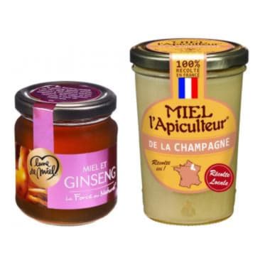 Lune de Miel & L'Apiculteur Miel & Ginseng ou Miel de la Champagne