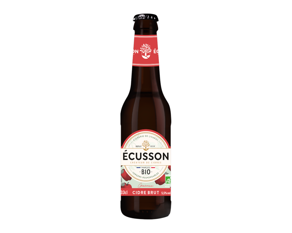  Cidre Bio Doux Ecusson 33cL