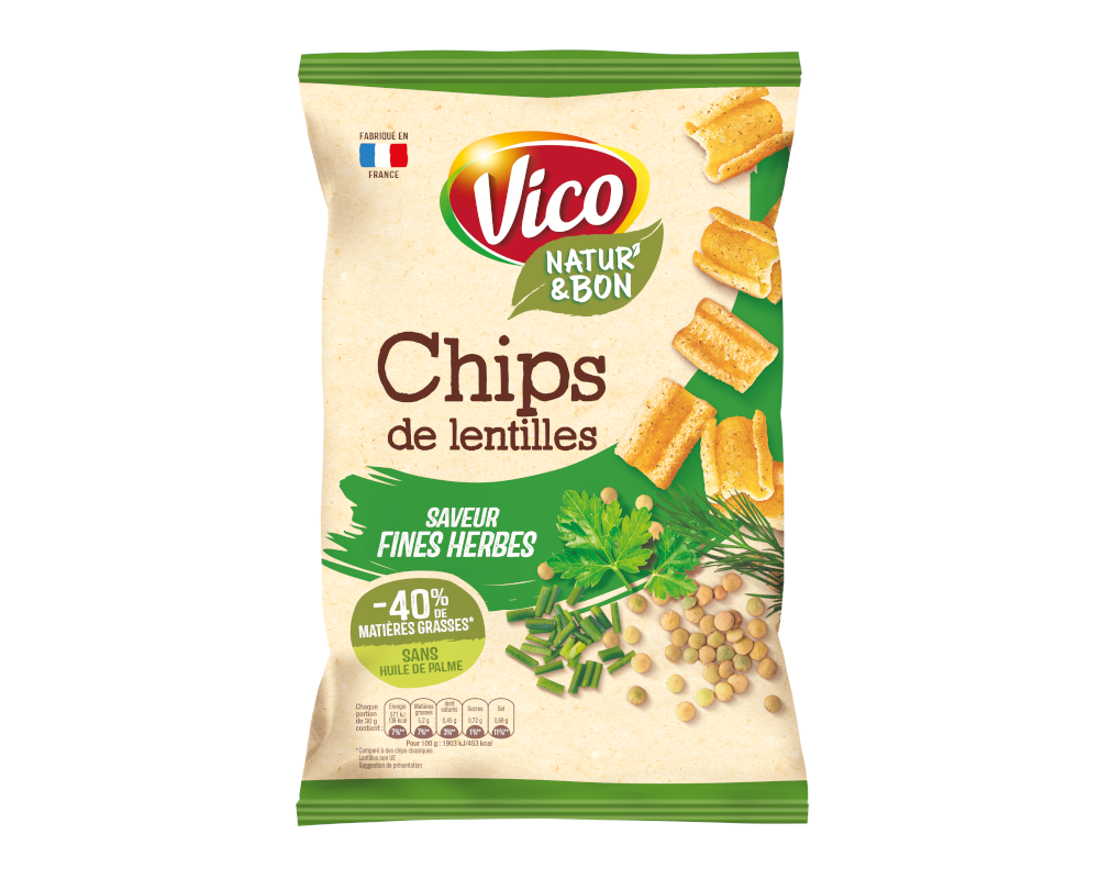 VICO NATUR' & BON Chips de Lentilles Fines Herbes