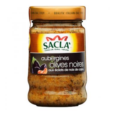 Saclá Sauce Aubergines et Olives Noires