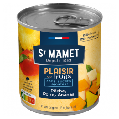 St Mamet Pêche Poire Ananas Sans Sucres Ajoutés