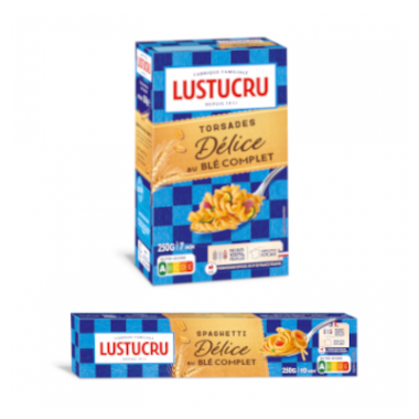 Lustucru Spaghetti et Torsade - Délice au Blé Complet 250g