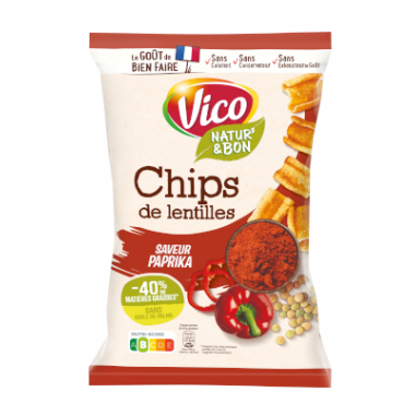 VICO NATUR'&BON Chips de Lentilles saveur Paprika
