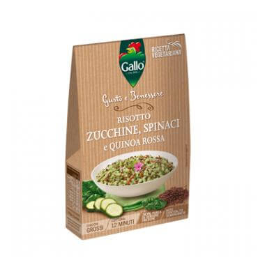 Riso Gallo Risotto Gusto e Benessere zucchine, spinaci e quinoa rossa