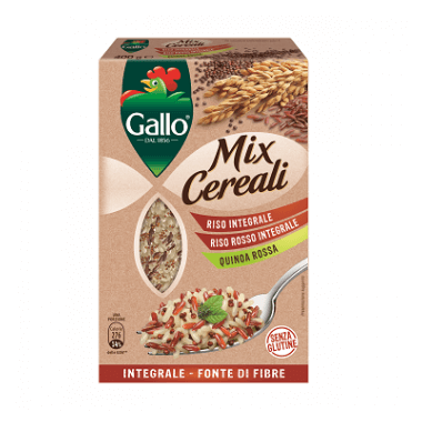 Riso Gallo Mix Cereali Riso Integrale, Riso Rosso e Quinoa Rossa