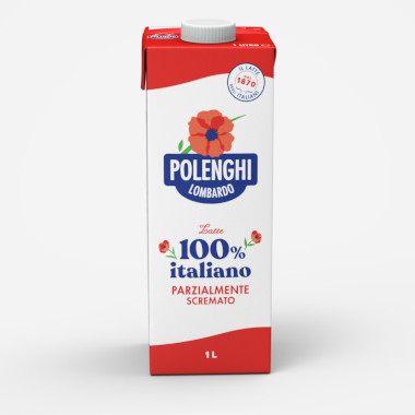 Polenghi Lombardo Latte UHT Parzialmento Scremato 100% Italiano