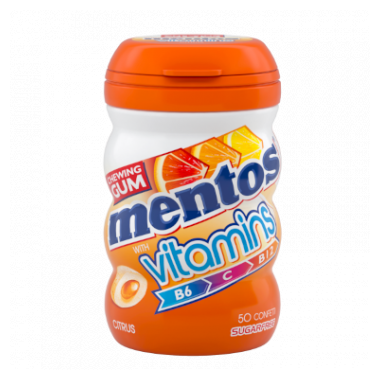 Mentos Gum Mentos Gum with Vitamins B6, C e B12 - Gusto Citrus
