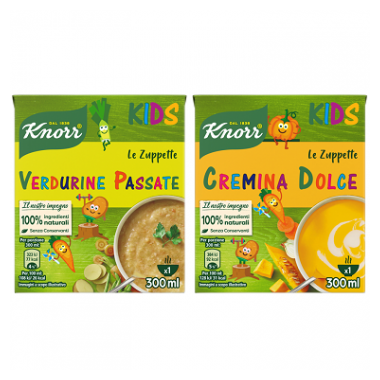 Knorr Verdurine passate Kids + Zucca Cremina Dolce Kids